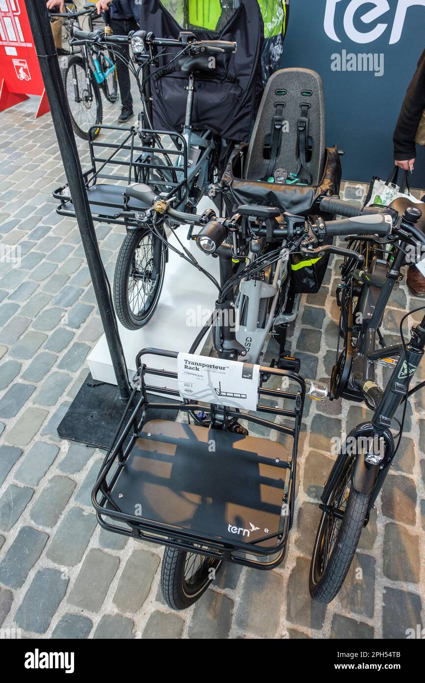 Exposition of different kind of bicycle at the Bike Brussels