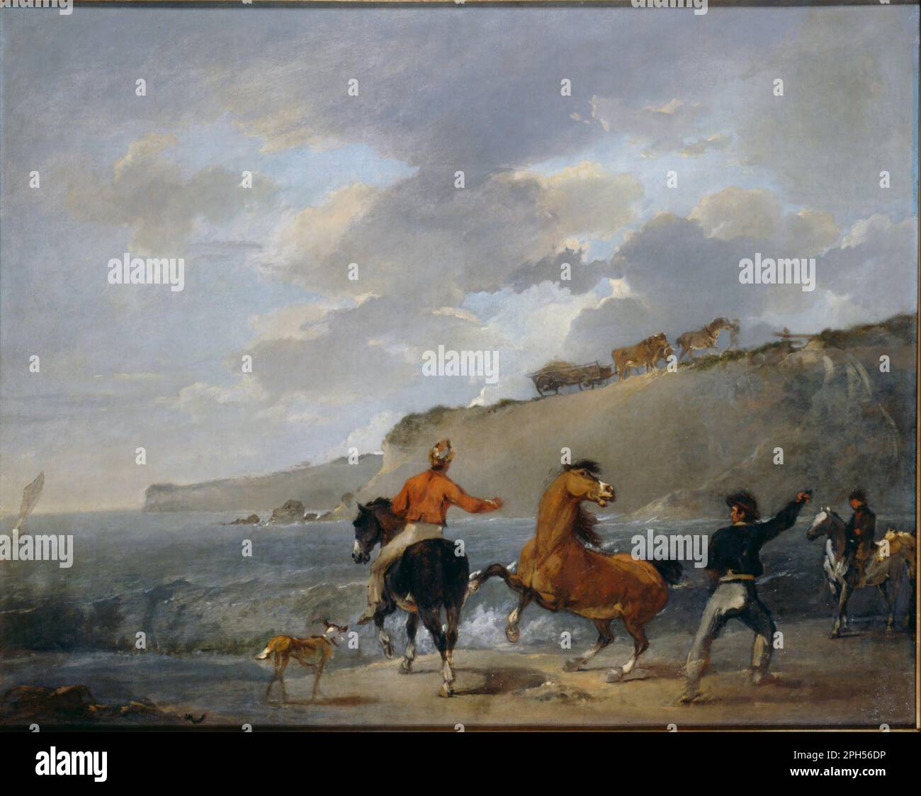 Sea Shore With Rearing Horse Circa 1792 By Francis Bourgeois Stock sea-shore-with-rearing-horse-circa-1792-by-francis-bourgeois-stock