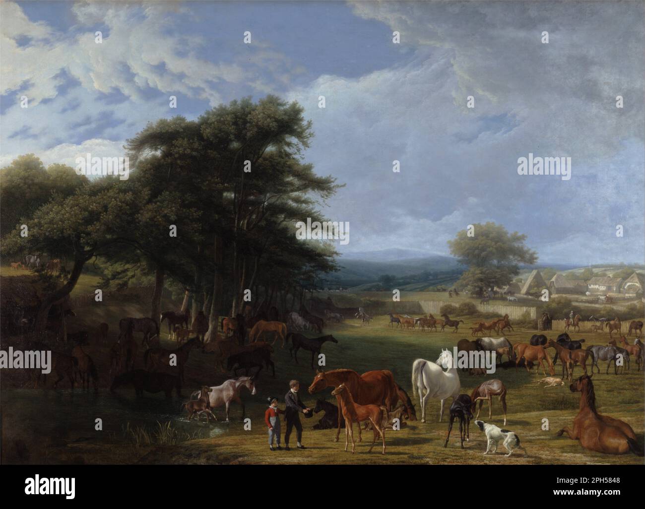 Lord Rivers's Stud Farm, Stratfield Saye 1807 by Jacques-Laurent Agasse ...