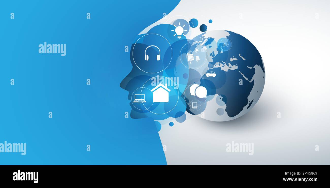Abstract Technology, Machine Learning, Artificial Intelligence, Cloud ...