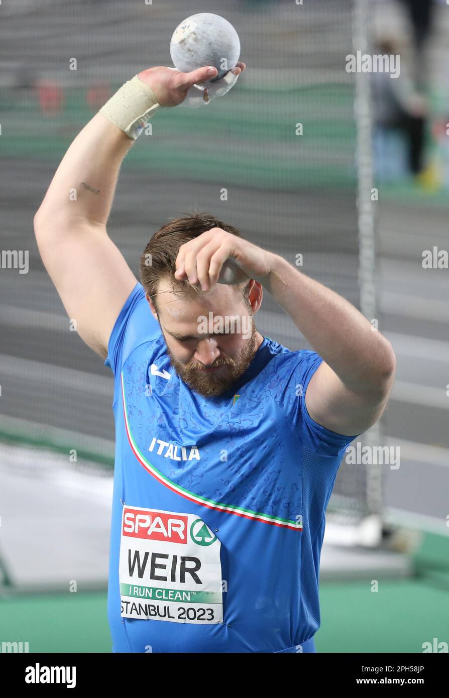 Zane WEIR of Italy  Shot Put Men Final during the European Athletics Indoor Championships 2023 on March 4 2023 at Atakoy Arena in Istanbul, Turkey - Photo Laurent Lairys / DPPI Stock Photo