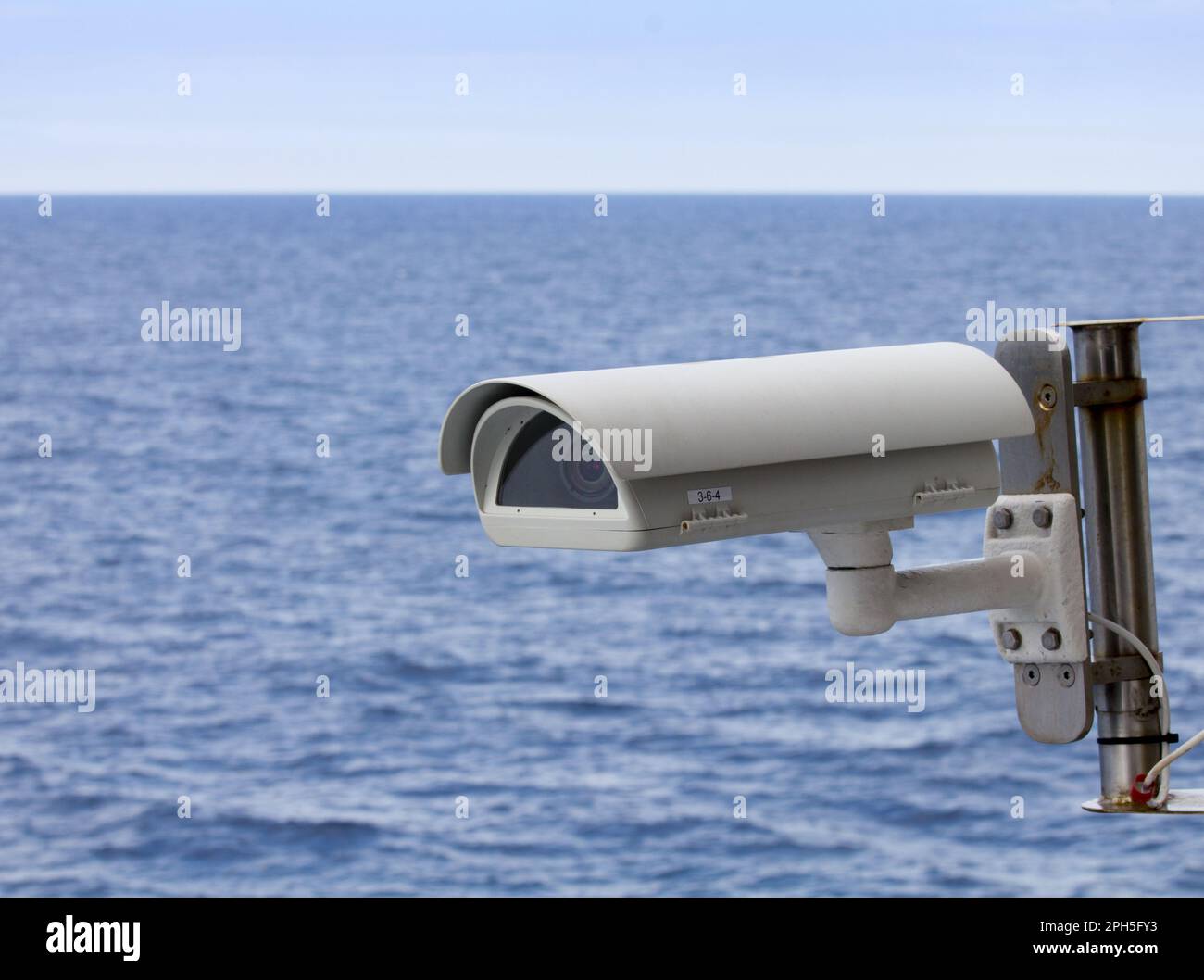 Safety or surveillance camera on the Cunard cruise liner Queen