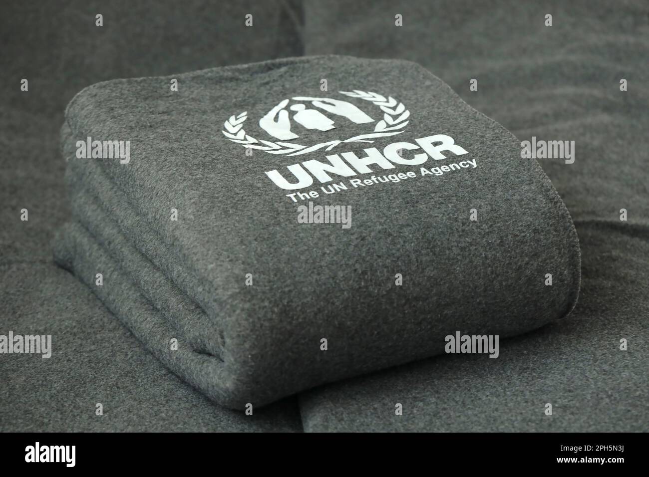 KYIV, UKRAINE - MAY 4, 2022 UNHCR The UN Refugee Agency Logo On ...