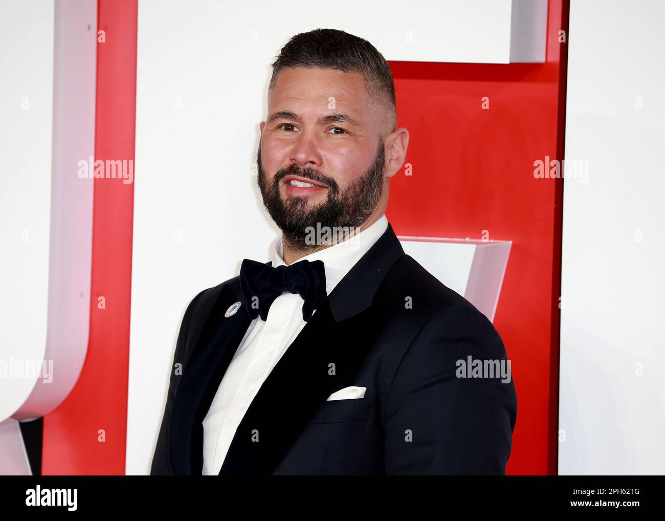 Tony Bellew attends the European Premiere of 'Creed III' at Cineworld Leicester Square in London. Stock Photo