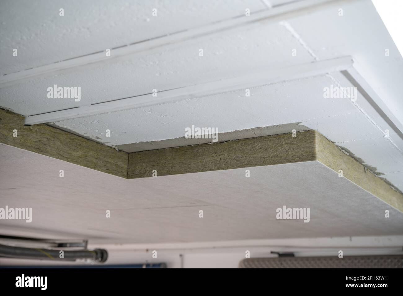 Insulation panels made of mineral wool, which were glued under a