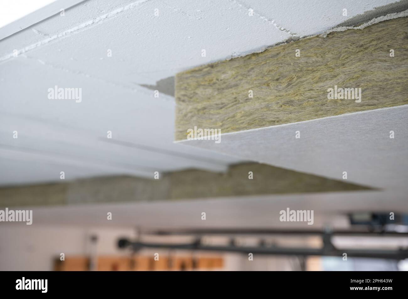 Insulation panels made of mineral wool, which were glued under a