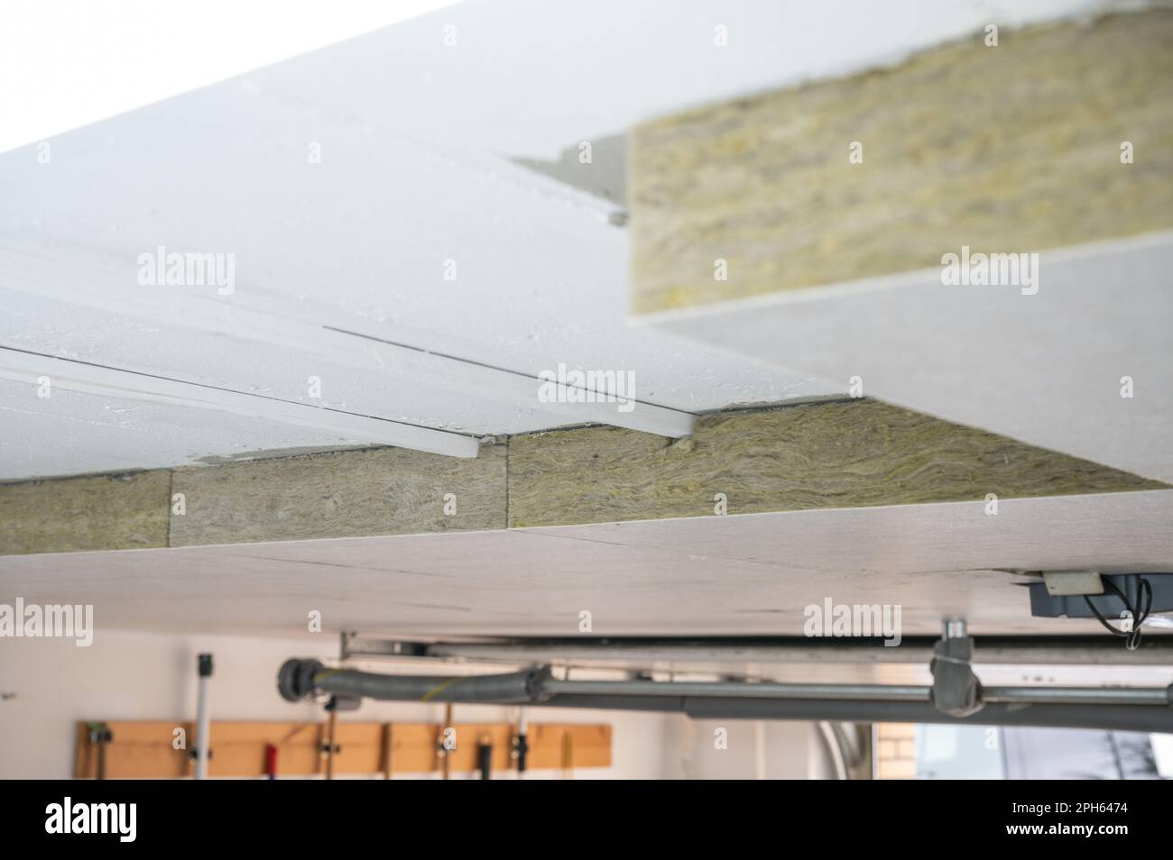 Insulation panels made of mineral wool, which were glued under a