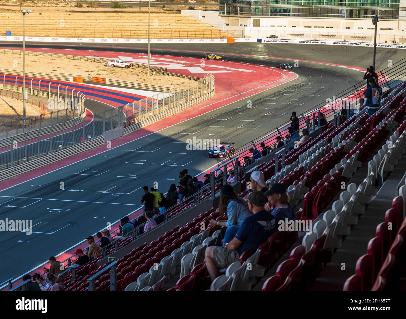 Dubai, UAE - 01.14.2023 - Racing cars on Dubai Autodrome circuit during ...