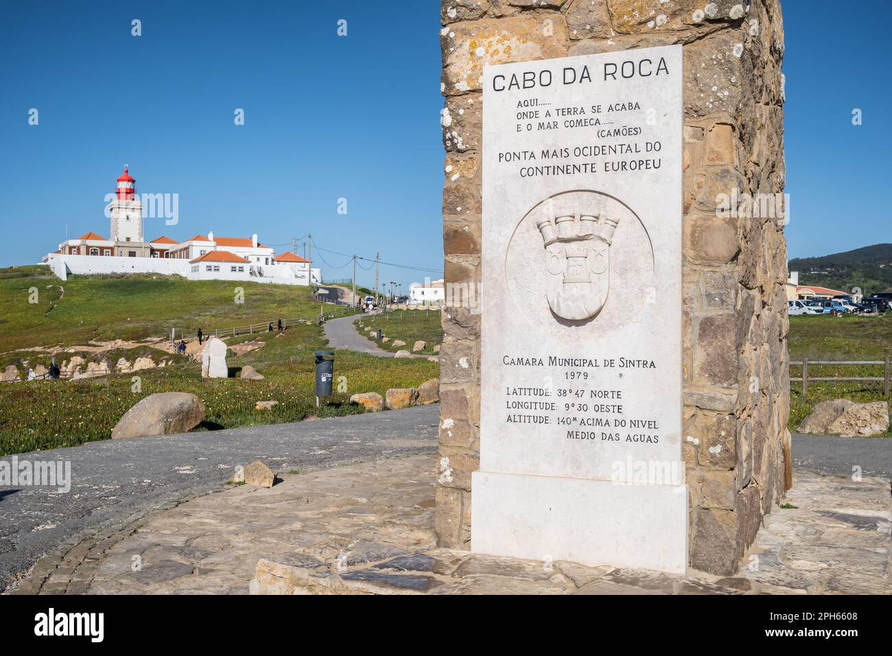 Cabo Da Roca Sign Monument in Cabo da Roca, Portugal Stock Photo - Alamy