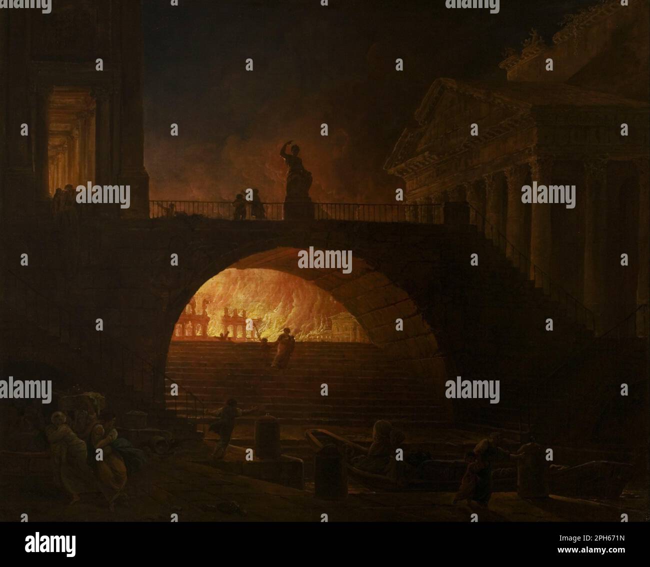 First Firefighters In Rome Hubert robert fire of rome hi-res stock photography and images - Alamy