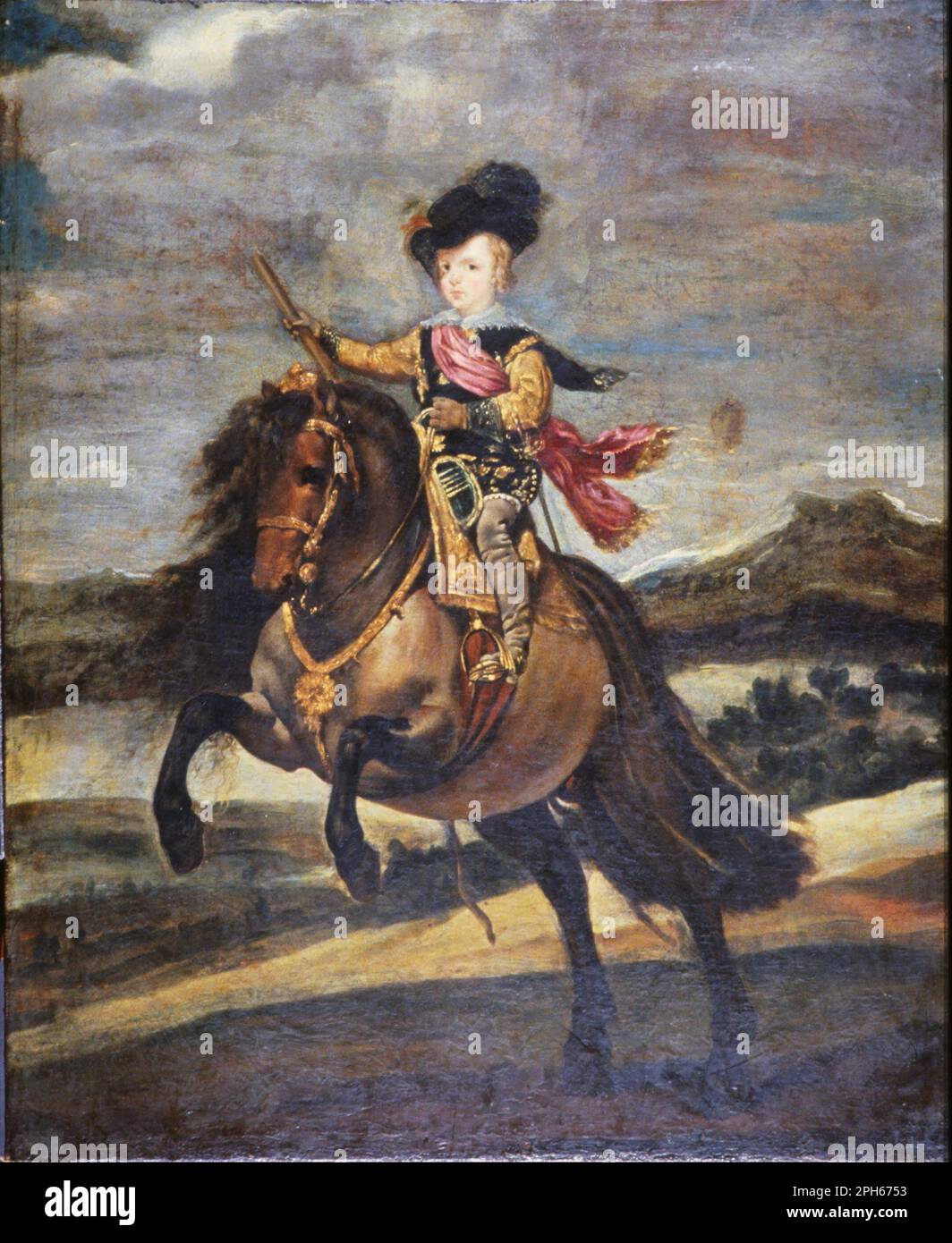 Equestrian Portrait of Prince Balthasar Charles after 1635 by Diego