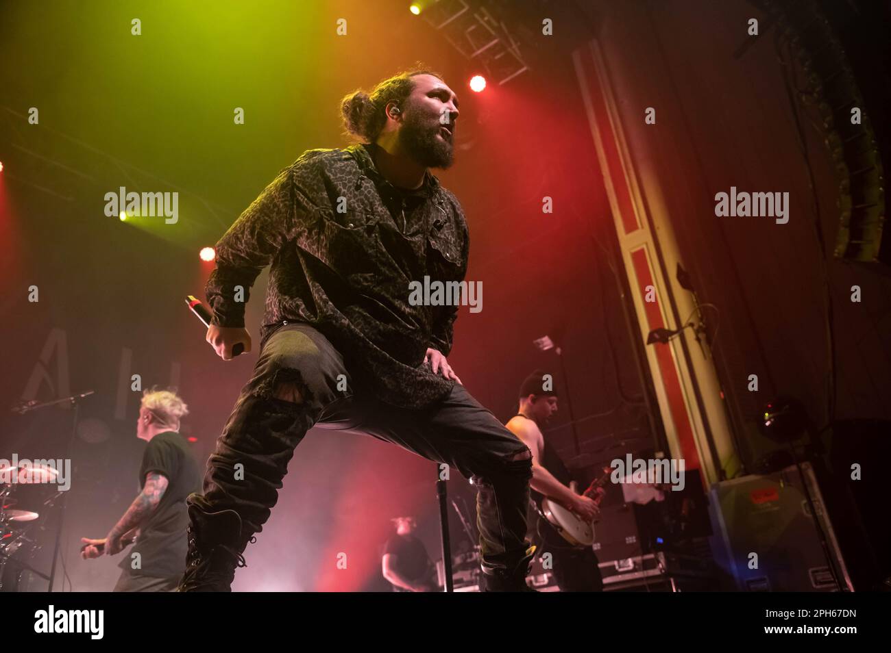 Eric Vanlerberghe of I Prevail performing at the o2 Academy Glasgow on the 22nd March 2023 Stock Photo