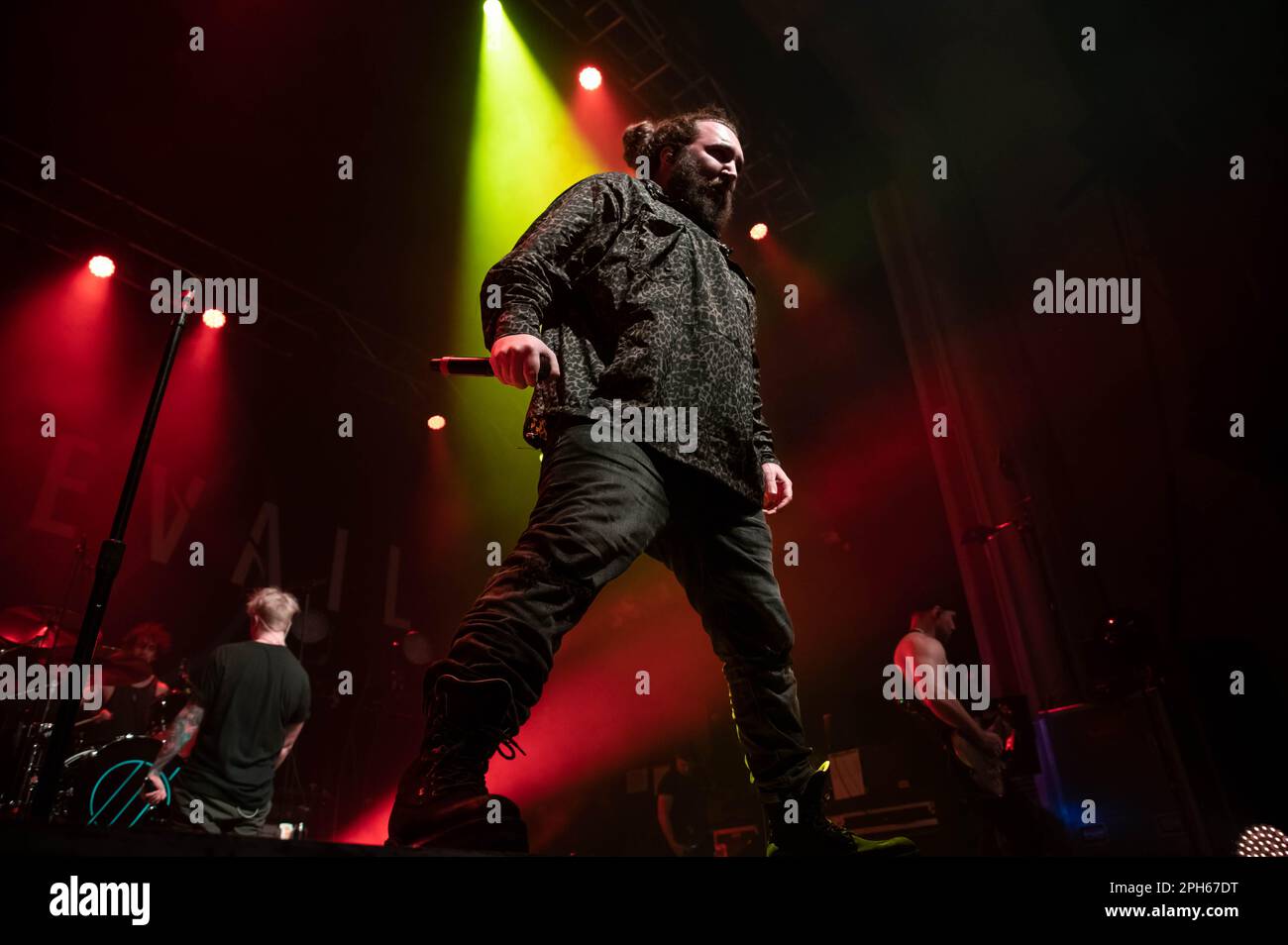 Eric Vanlerberghe of I Prevail performing at the o2 Academy Glasgow on