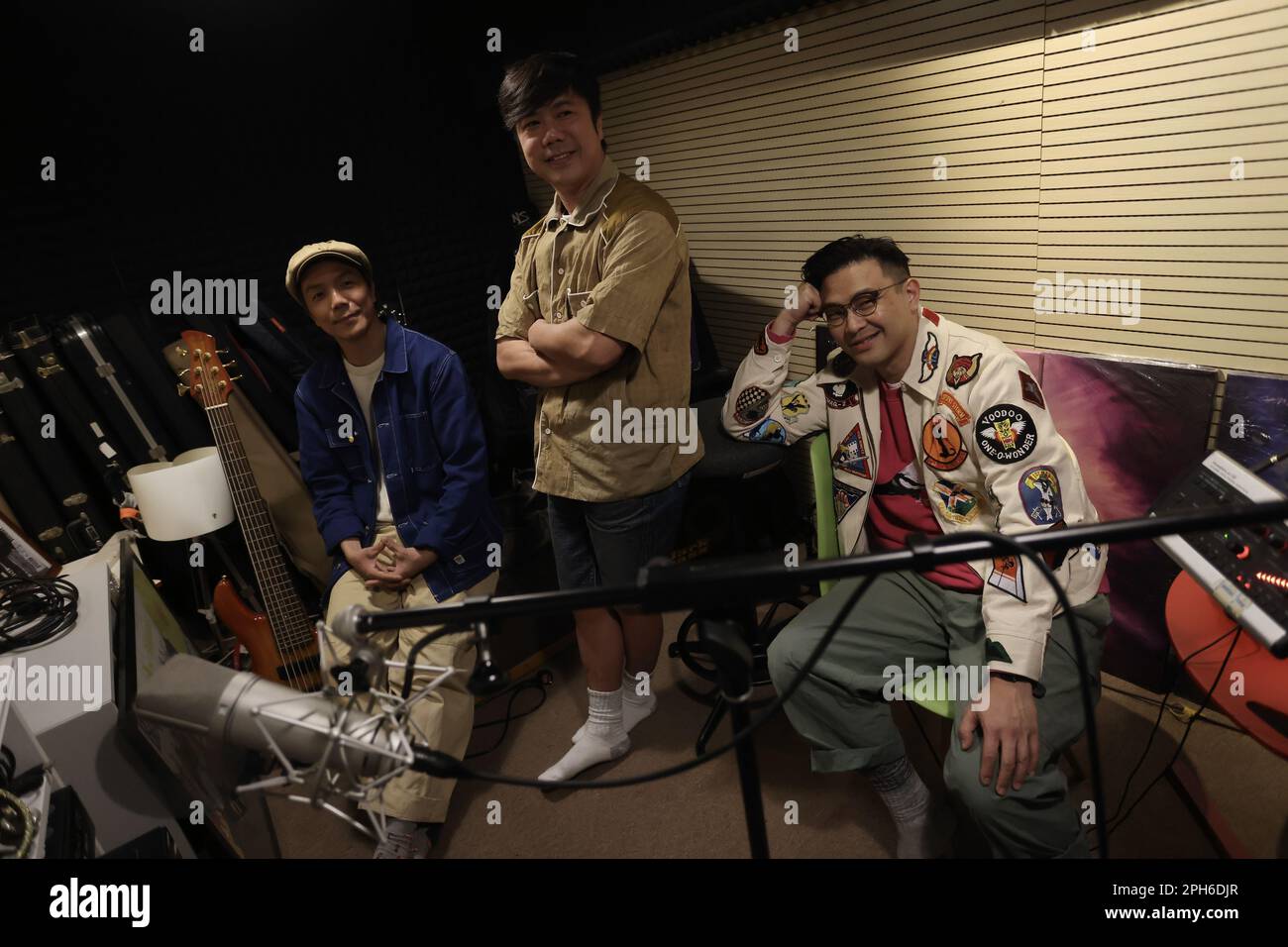 Rubberband with (L to R) bassist Lee Siuwai, drummer Lai Manwang, and