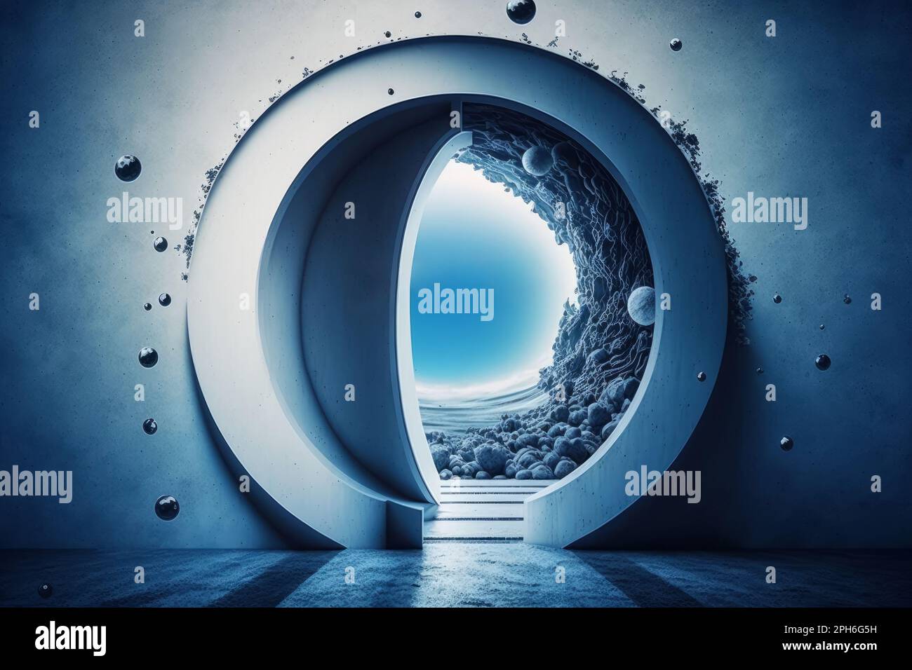 Portal to the world of artificial intelligence Stock Photo Alamy