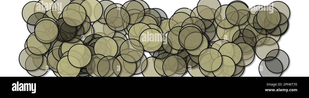 Circle shadows generative art background art illustration Stock Vector
