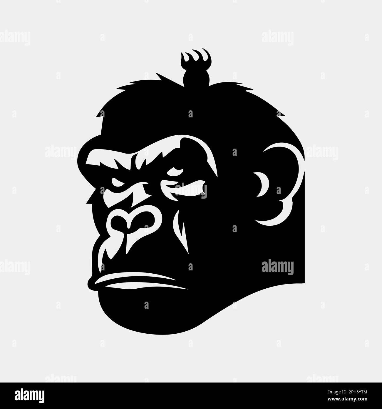 Angry gorilla symbol silhouette vector design isolated Stock Vector ...