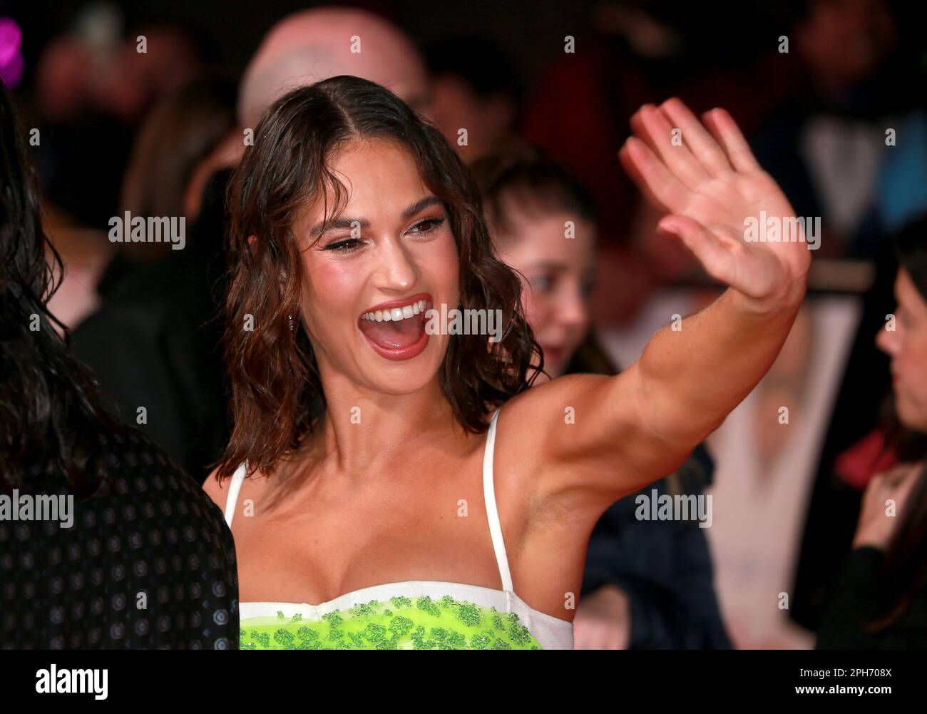 Lily James attends the "What's Love Got To Do With It?" UK Premiere at