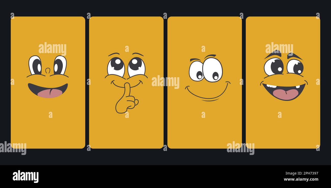 Funny cartoon emoticon smile smartphone wallpaper. Vector illustration. Stock Vector