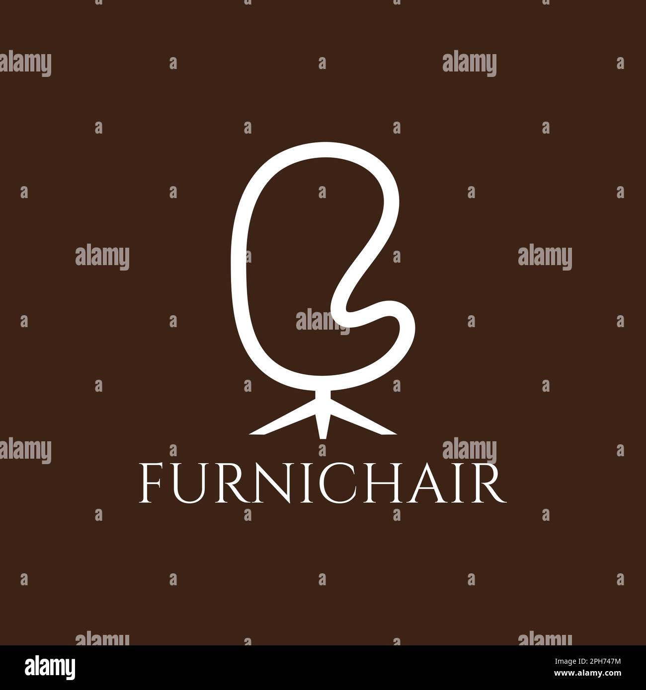 Chair Furniture Luxury Wood Carpenter Home Decoration Logo Stock Vector