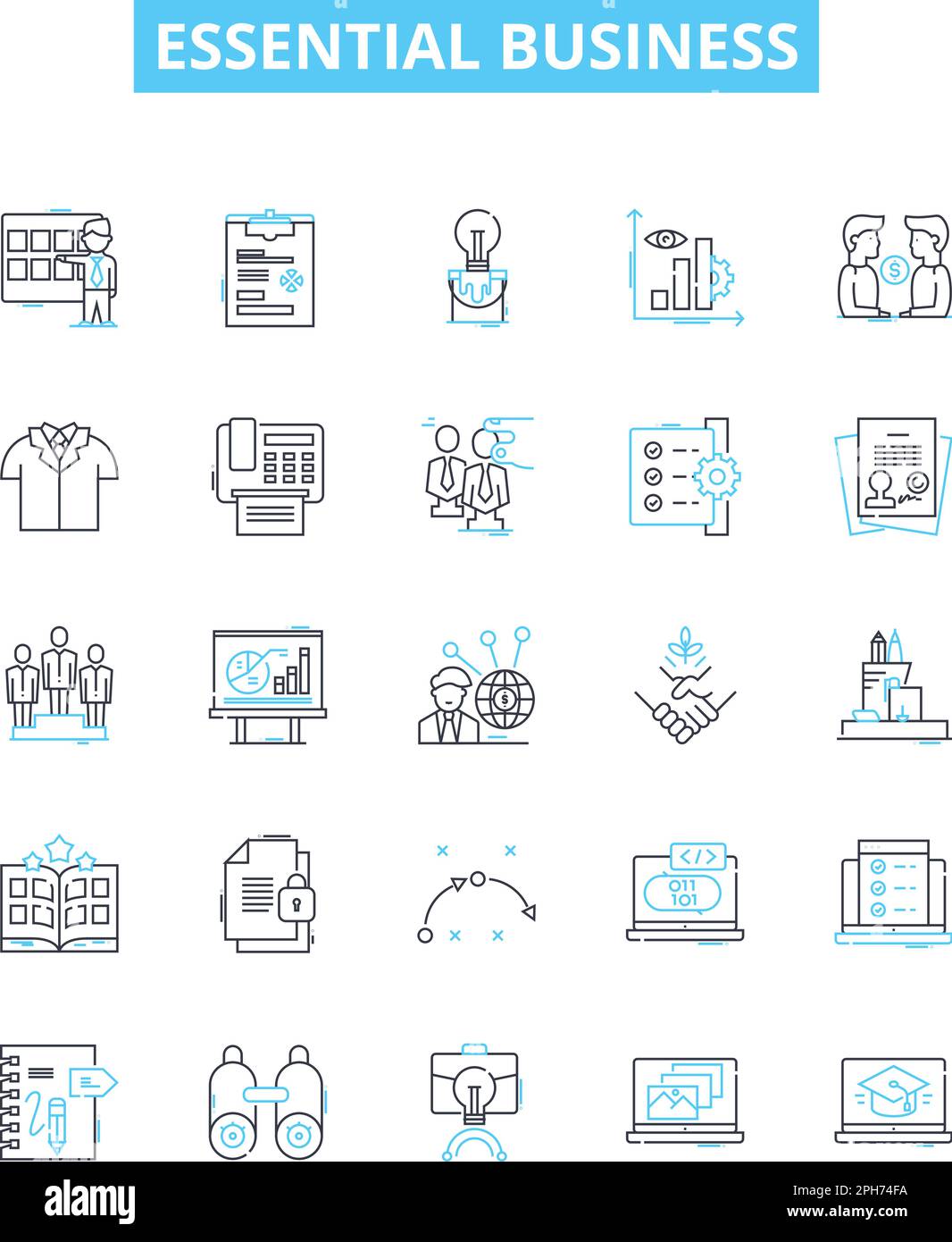 Essential business vector line icons set. Business, Essential, Startup ...