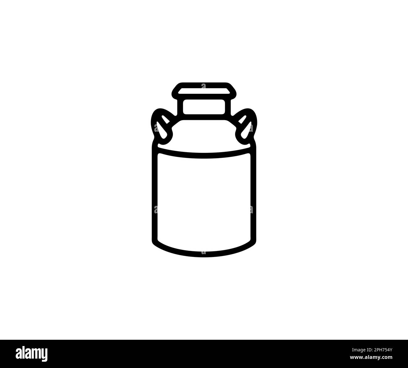 Milk can, milk, dairy, drink, food and meal, graphic design. Dairy farm, animal husbandry, cattle breeding, animal and farm, vector design Stock Vector