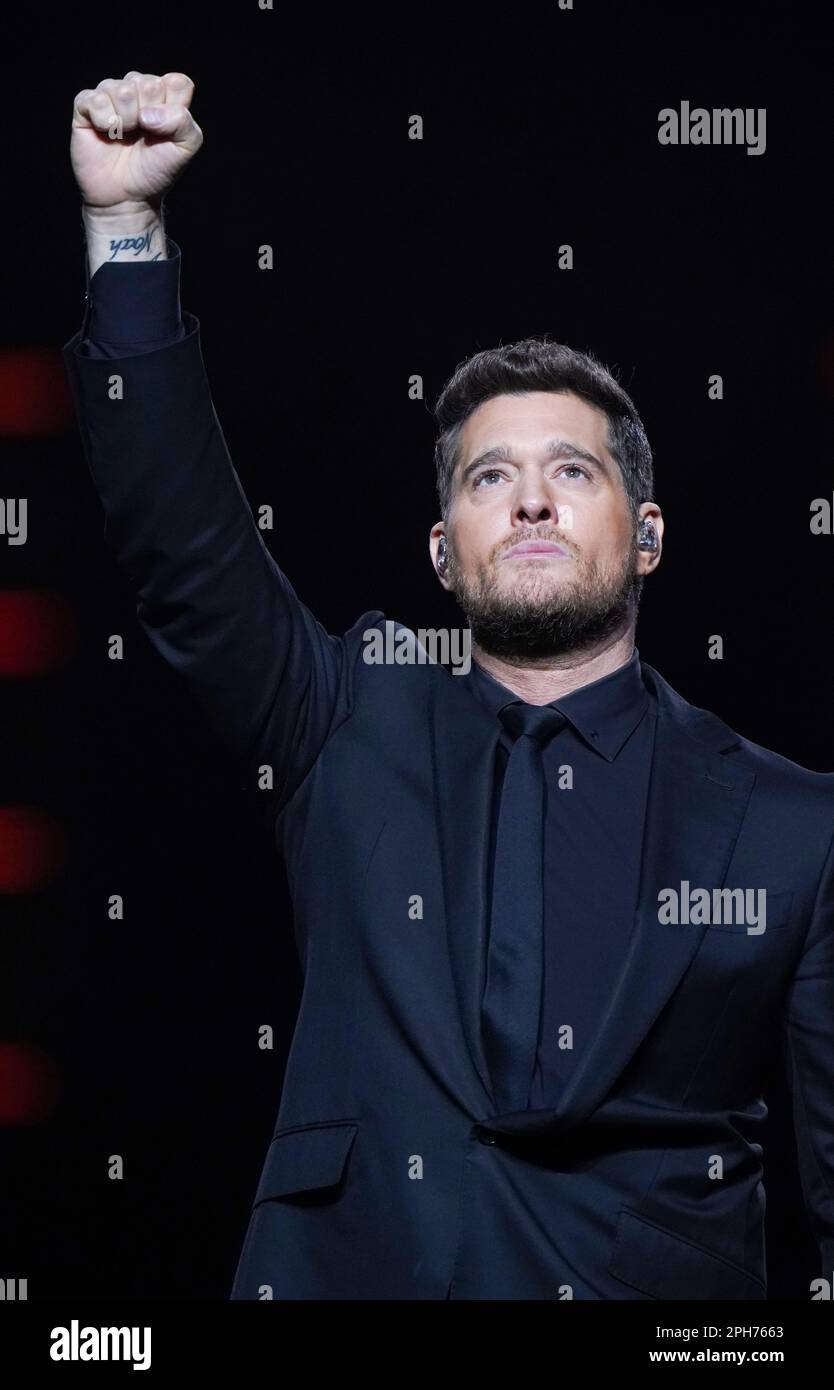 Michael Buble Performs At The O2 In London, Celebrating His 20th ...