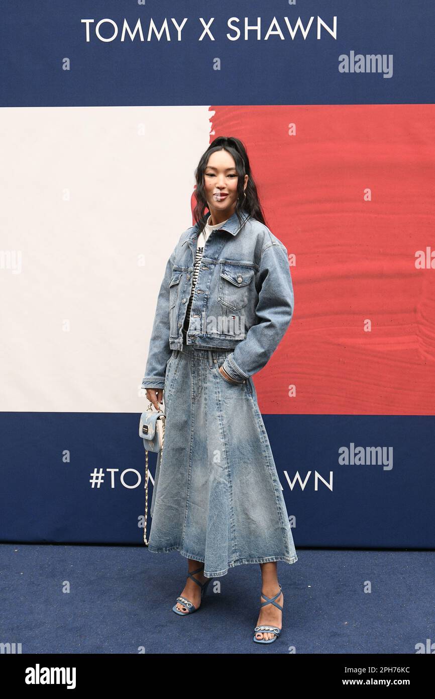 Korlan Madi Tommy X Shawn "Classics Reborn" Tommy Hilfiger Headquarter  Milan, Italy. 24th Mar, 2023. © SGPItalia id 129316 Not Exclusive Credit:  Sipa US/Alamy Live News Stock Photo - Alamy