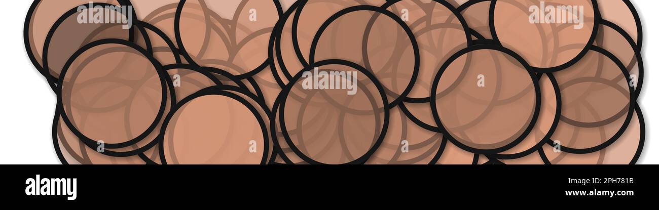 Circle shadows generative art background art illustration Stock Vector