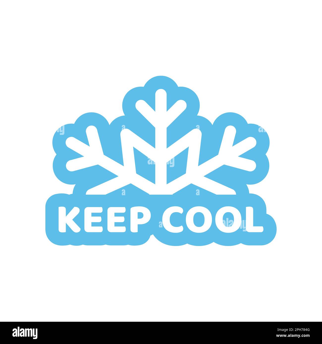 Keep cool vector label. Food packaging colorful badge. Stock Vector
