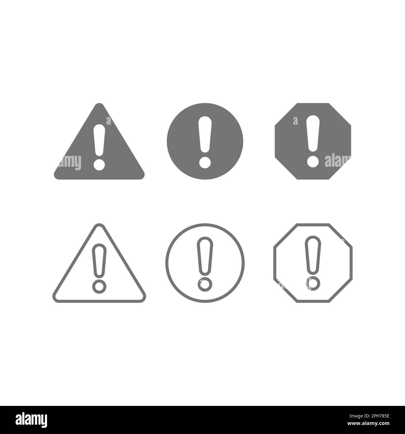 Triangle warning sign with exclamation mark. Risk, danger and caution