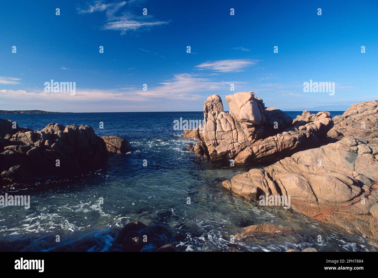 Cale lungo la costa di Aglientu, Gallura, Sassari, Nord Sardegna. Italia. Paradise Coast. among Vignola and Aglientu. Paradiesküste unter Vignola und Stock Photo