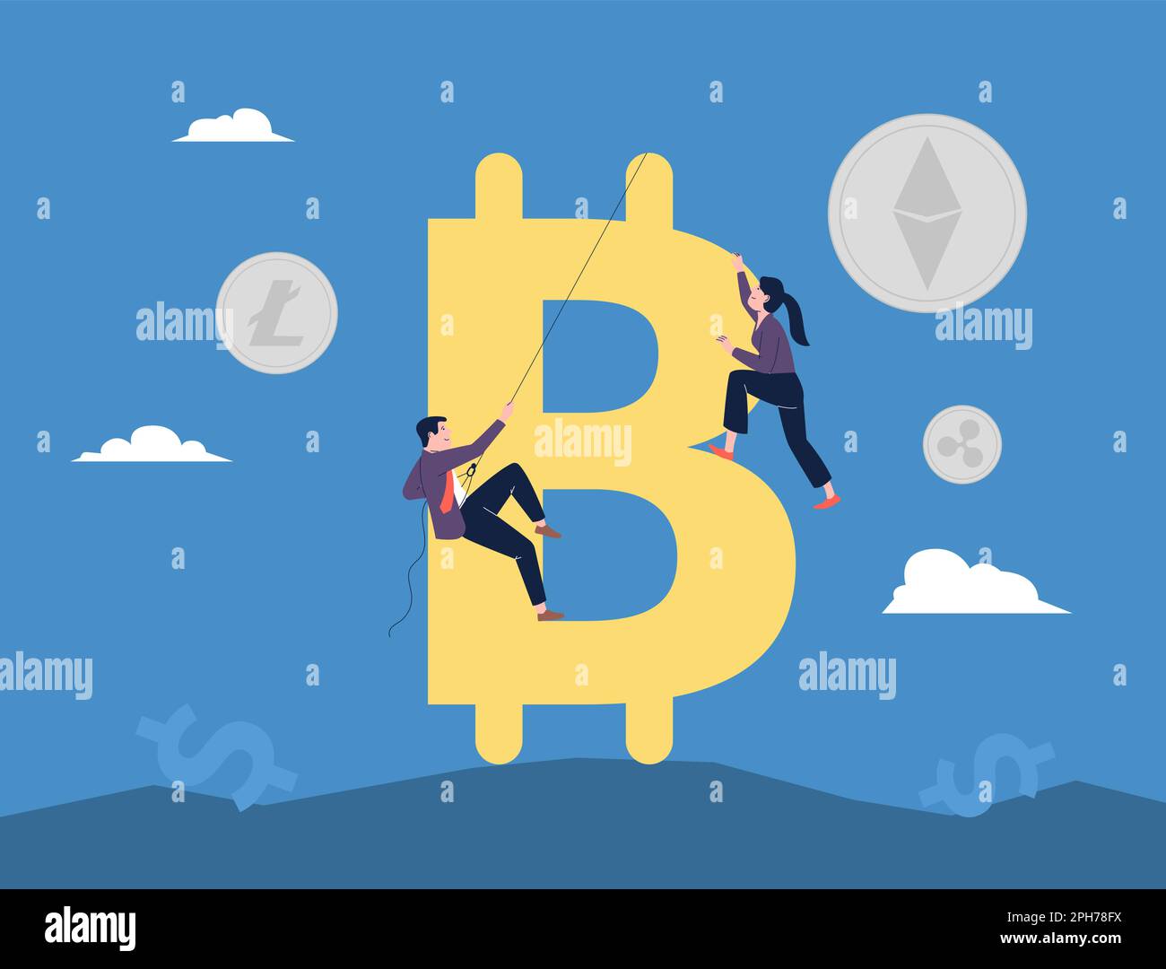 Coins, bitcoin, digital money and other symbols of finance. Vector  silhouette set of business icons. Illustration of bitcoin currency, money  cryptocur Stock Vector Image & Art - Alamy