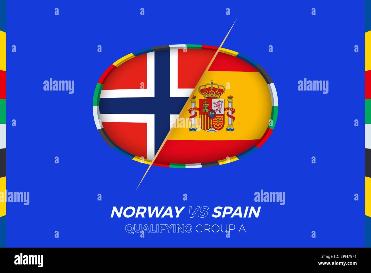 Norway vs Spain icon for European football tournament qualification