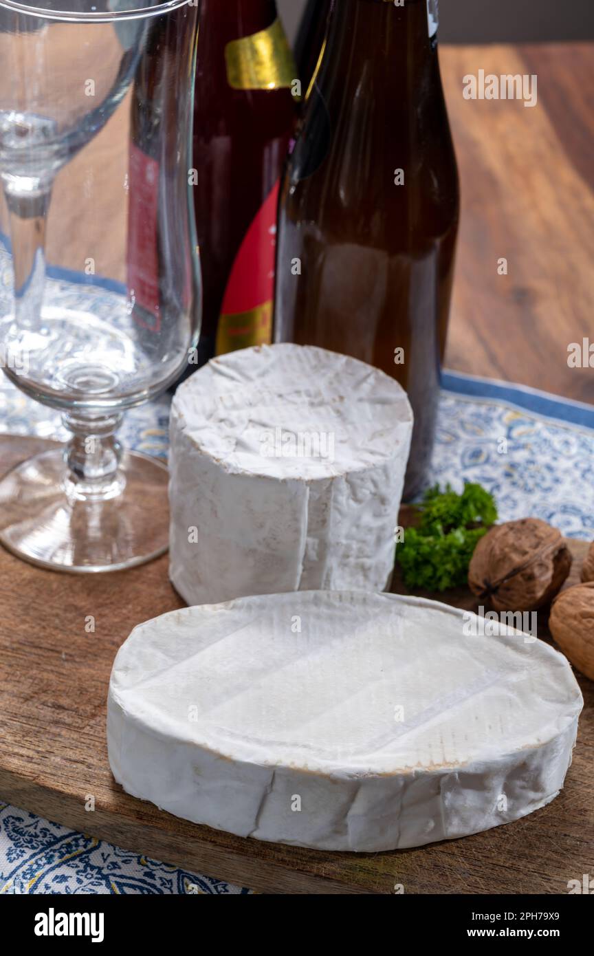 Belgian white mold soft cow milk cheeses Bouquet des Moines and creamy ...