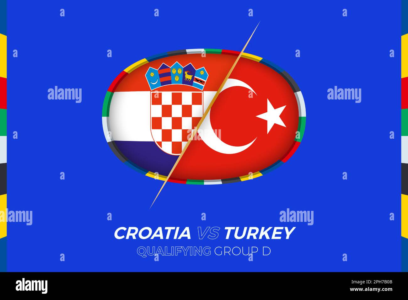 Croatia vs Turkey icon for European football tournament qualification
