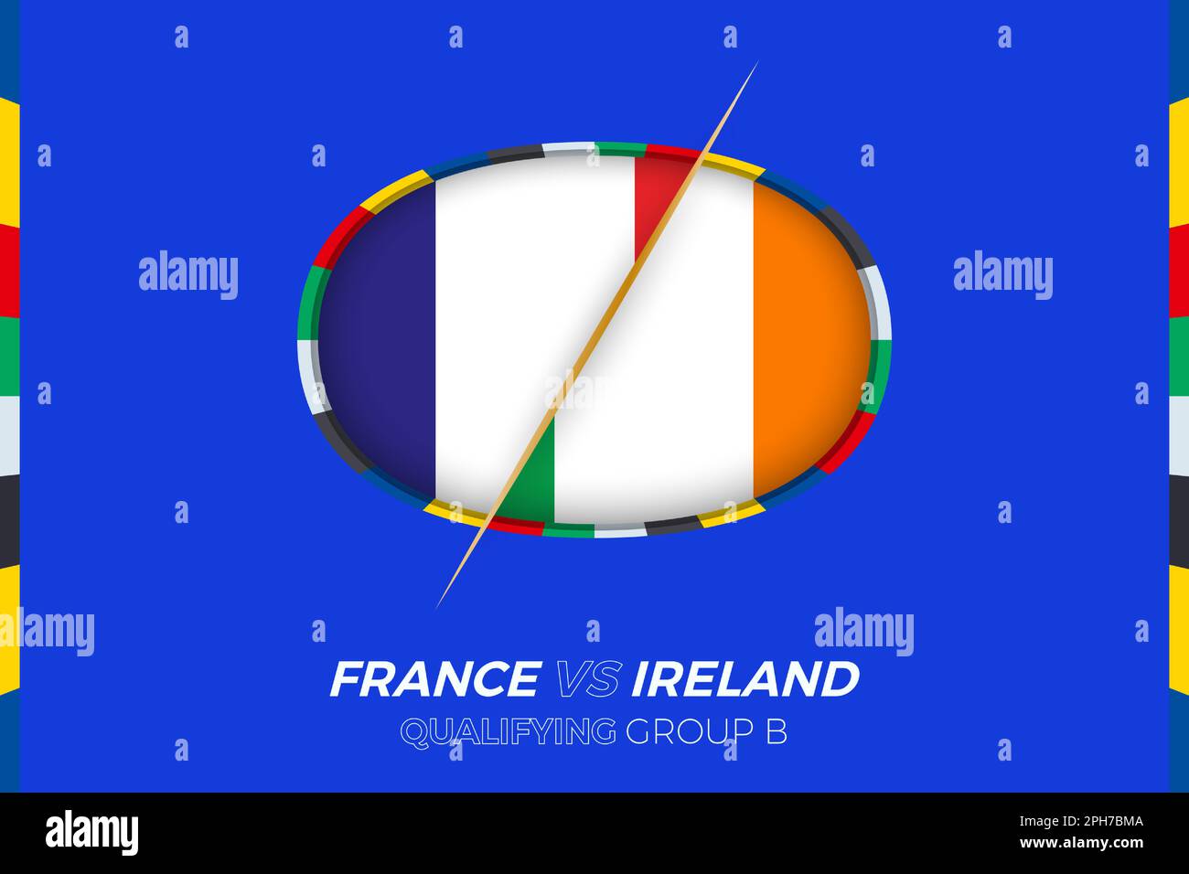 France vs Republic of Ireland icon for European football tournament