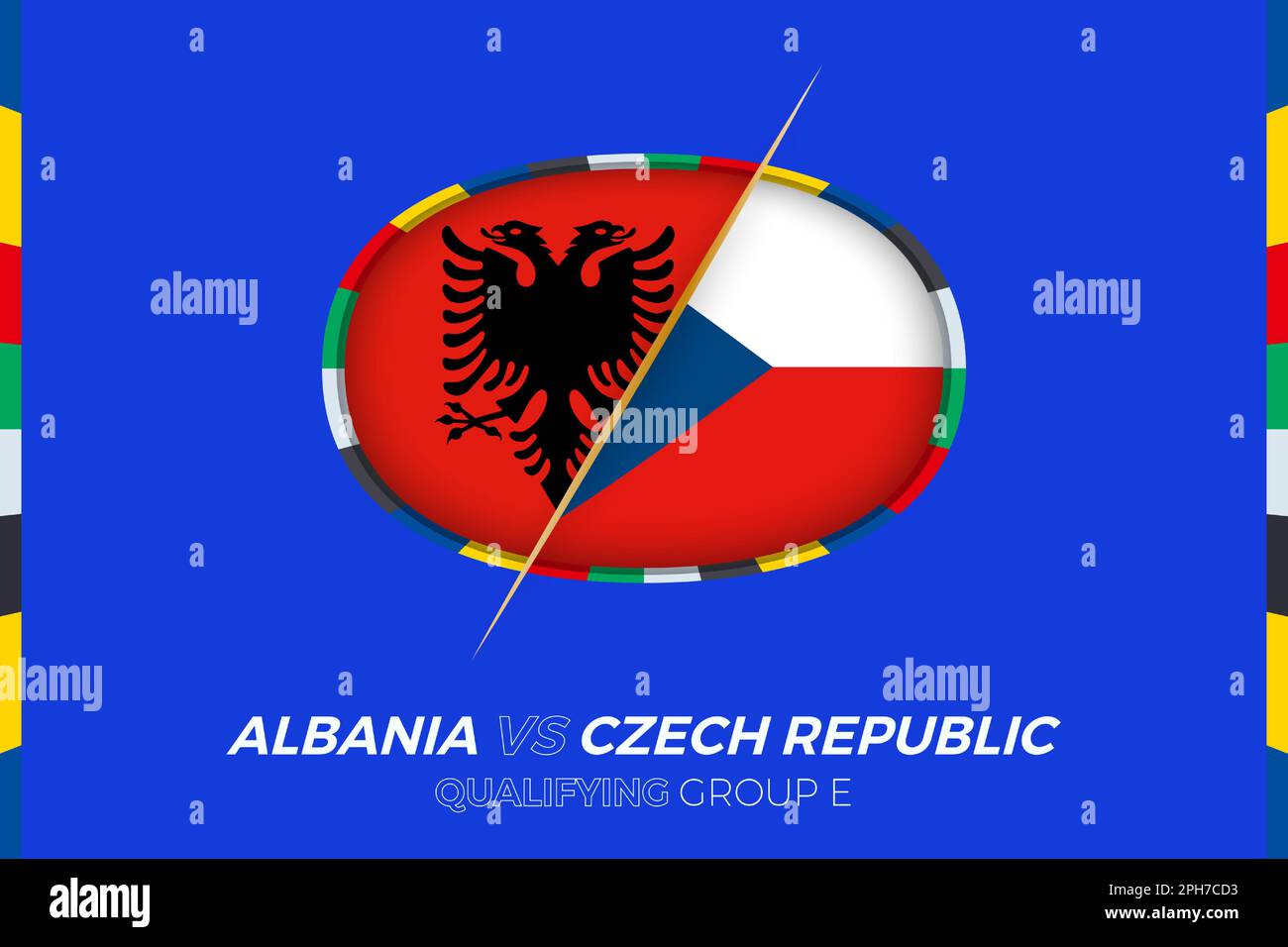 Albania vs Czech Republic icon for European football tournament