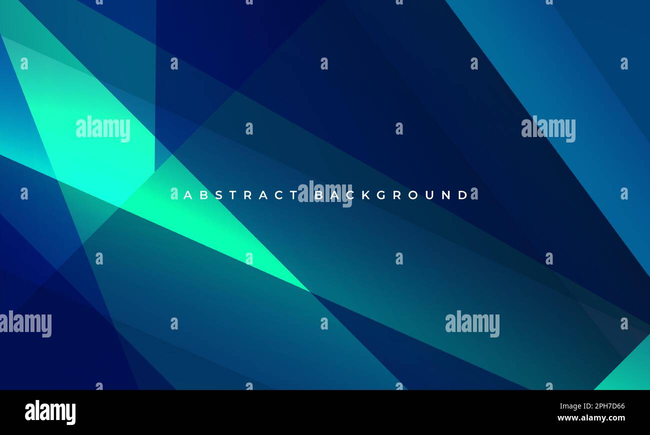 Blue and green modern abstract background with diagonal geometric