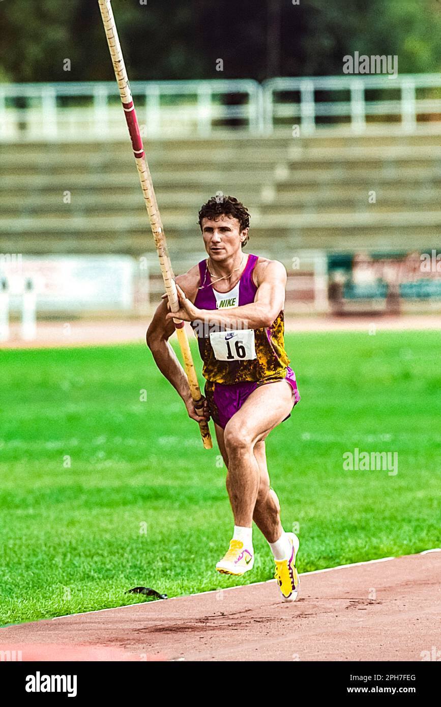 Sergey Bubka URS during a photo shoot for Nike International