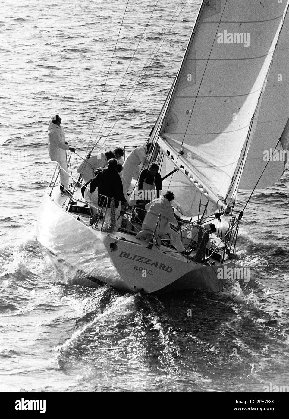 AJAXNETPHOTO. 16TH JUNE, 1979. CHANNEL, ENGLAND. - ROUND THE ISLAND RACE - BLIZZARD BRITISH ADMIRAL'S CUP CONTENDER.  PHOTO:JONATHAN EASTLAND/AJAX REF:MX340 220605 105 Stock Photo