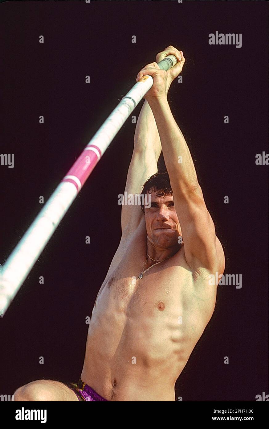 Sergey Bubka (URS) during a photo shoot for Nike International Athletics in  the Olympic Stadium,Estadi Olímpic Lluís Companys, Barcelona, Spain 1991  Stock Photo - Alamy