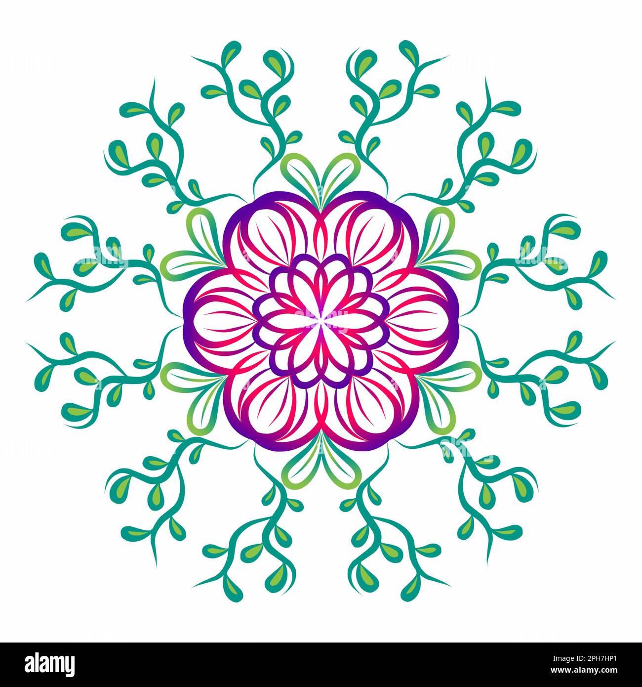 Fantasy flowers in retro, vintage, jacobean embroidery style. Element for design. Vector illustration. Stock Vector