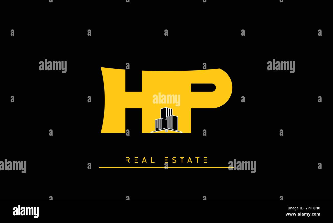 Real Estate letters Initials Monogram logo HP , PH Stock Vector
