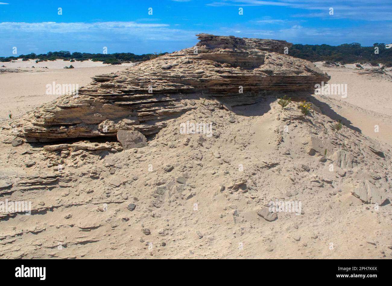 Sand formations at Little Sahara, Kangaroo Island Stock Photo