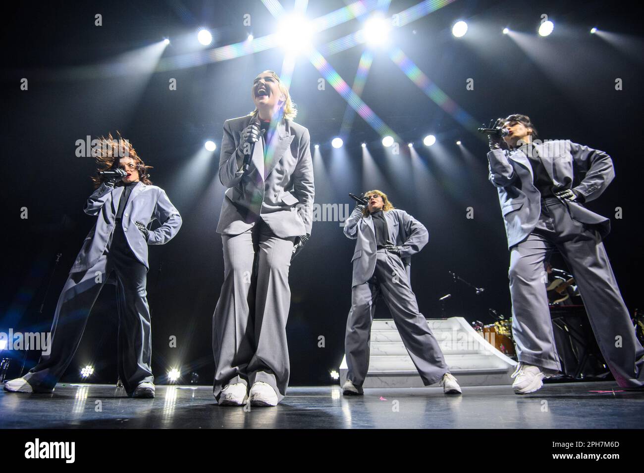 London, UK. 25th Mar, 2023. Self Esteem performing at the Hammersmith