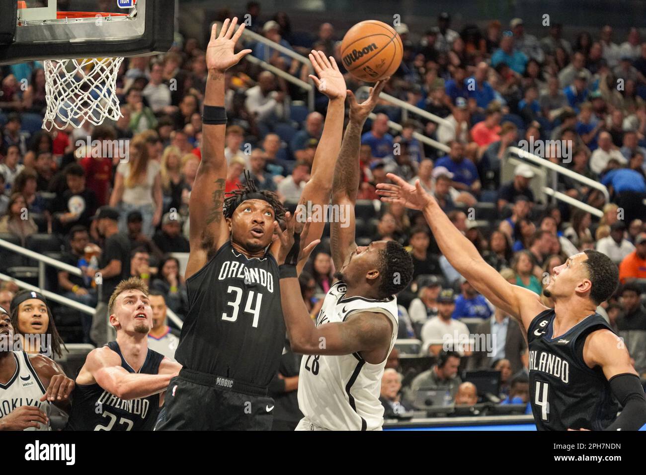 Orlando, Florida, USA, March 26, 2023, Brooklyn Nets power forward Dorian Finney-Smith #28