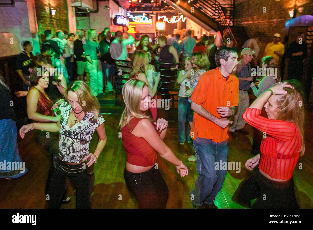 Virginia Roanoke Corned Beef & Company Nightclub,dancing dancers men women couples club,night evening social entertainment, Stock Photo