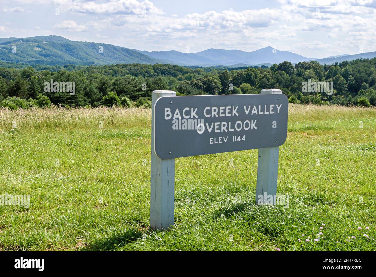 Virginia Appalachian Mountains Southern Appalachia,Roanoke Blue Ridge Mountains Parkway,nature natural,scenery Back Creek Valley Overlook, Stock Photo