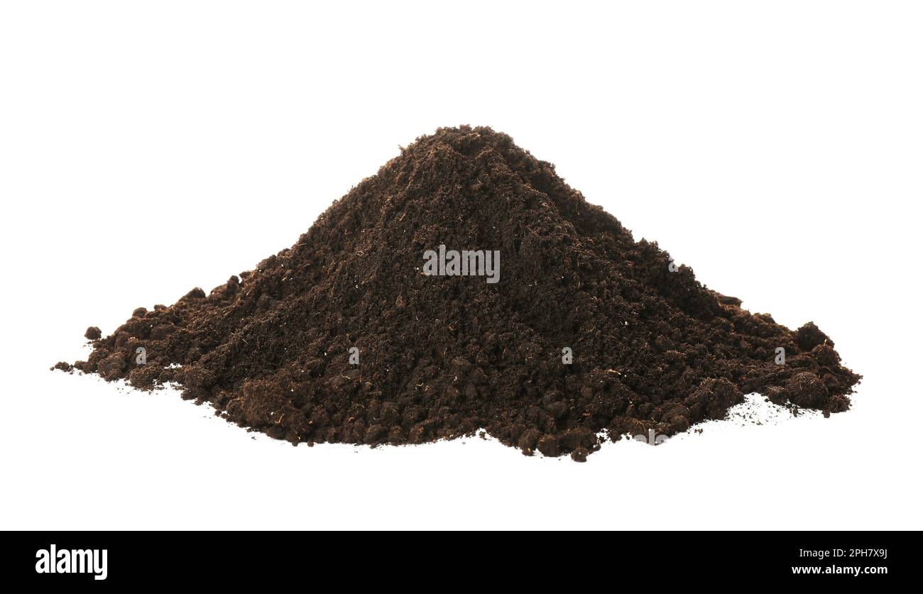 Pile of soil on white background. Fertile ground Stock Photo Alamy
